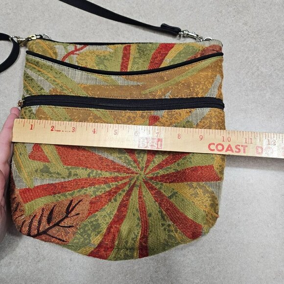 Danny K. Tapestry Crossbody‎ Bag Multicolor Adjustable Strap Zipper Compartments - Picture 15 of 16